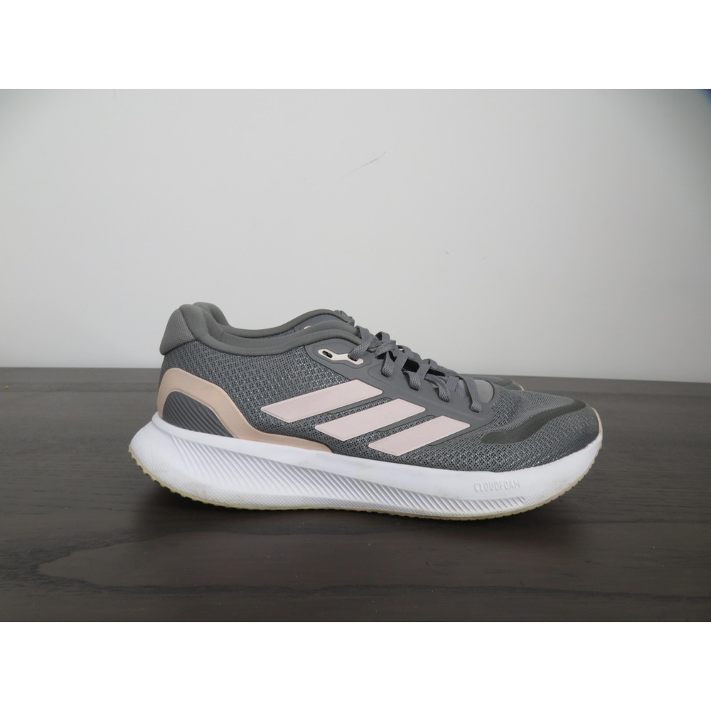Adidas Runfalcon 5 Shoes Womens 8 Gray Pink Running Sneakers Mesh Comfort IE8823